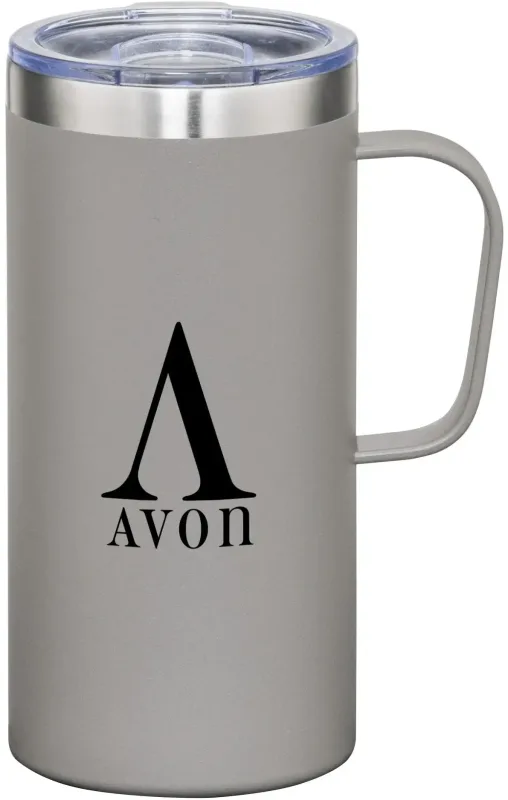 20oz Custom Stainless Steel Taiga Mug with Sliding Lid — view 3