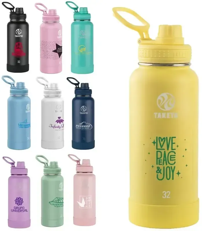 Takeya® 32 oz. Insulated Stainless Steel Promotional Bottle, BPA Free