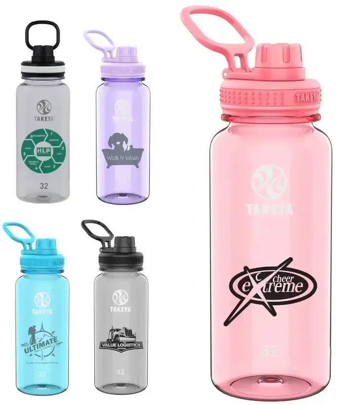 32oz Takeya BPA-Free Tritan Water Bottle for Sports & Outdoor Activities