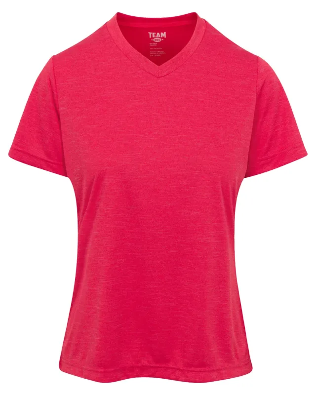 Team 365 Ladies' Sonic Heather Performance T-Shirt — view 38