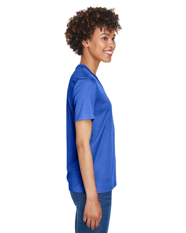 Team 365 Ladies' Sonic Heather Performance T-Shirt — view 48