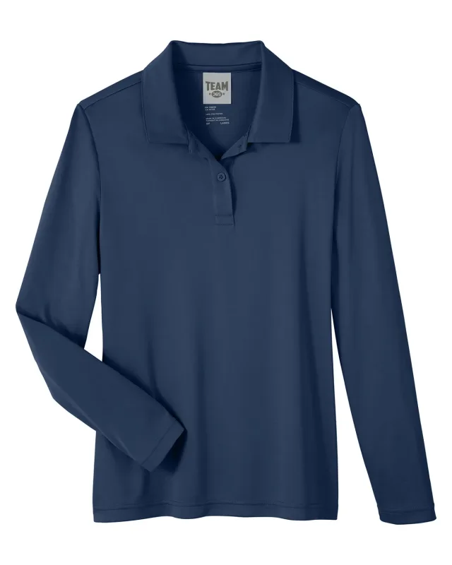 Team 365 Ladies' Zone Performance Long Sleeve Polo — view 13