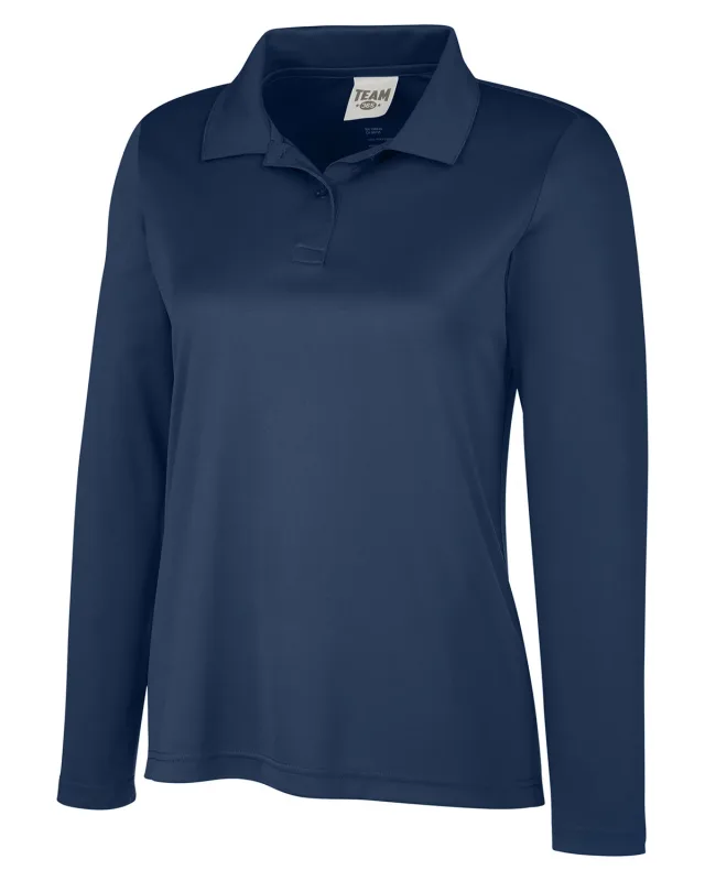 Team 365 Ladies' Zone Performance Long Sleeve Polo — view 16