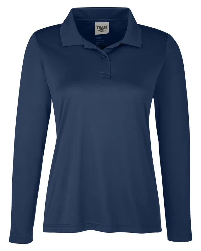 Team 365 Ladies' Zone Performance Long Sleeve Polo — view 18