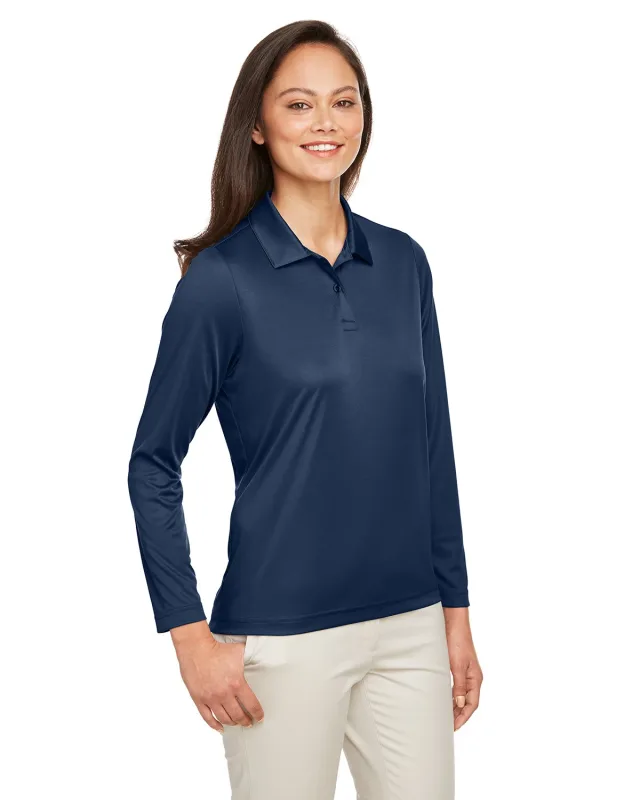 Team 365 Ladies' Zone Performance Long Sleeve Polo — view 19