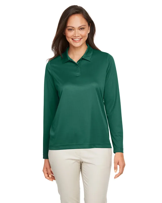 Team 365 Ladies' Zone Performance Long Sleeve Polo — view 24