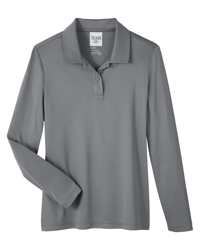 Team 365 Ladies' Zone Performance Long Sleeve Polo — view 33