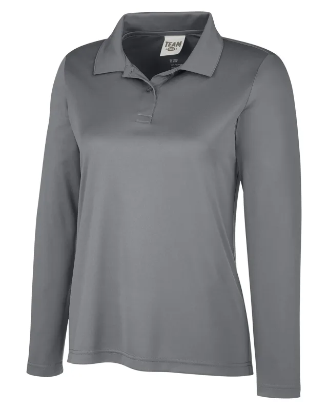 Team 365 Ladies' Zone Performance Long Sleeve Polo — view 36