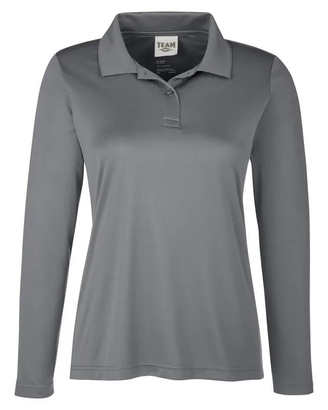 Team 365 Ladies' Zone Performance Long Sleeve Polo — view 38