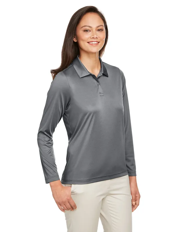 Team 365 Ladies' Zone Performance Long Sleeve Polo — view 39