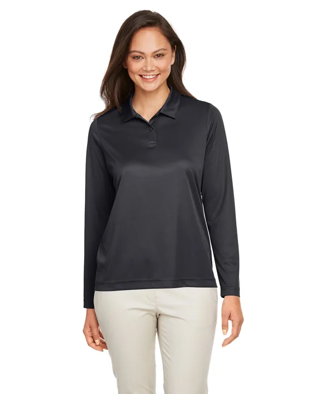 Team 365 Ladies' Zone Performance Long Sleeve Polo — view 4