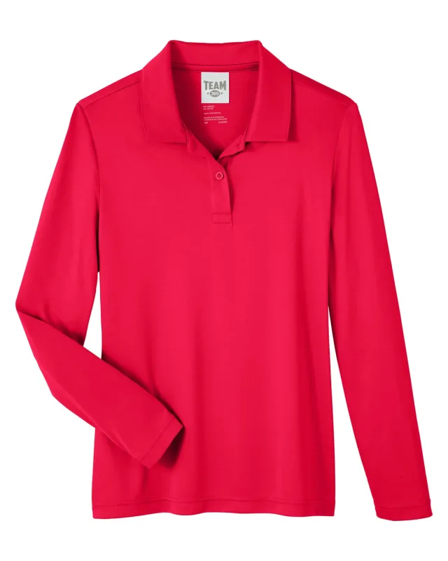 Team 365 Ladies' Zone Performance Long Sleeve Polo — view 43