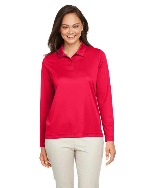 Team 365 Ladies' Zone Performance Long Sleeve Polo — view 44