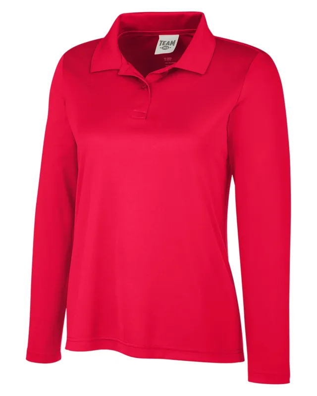 Team 365 Ladies' Zone Performance Long Sleeve Polo — view 46
