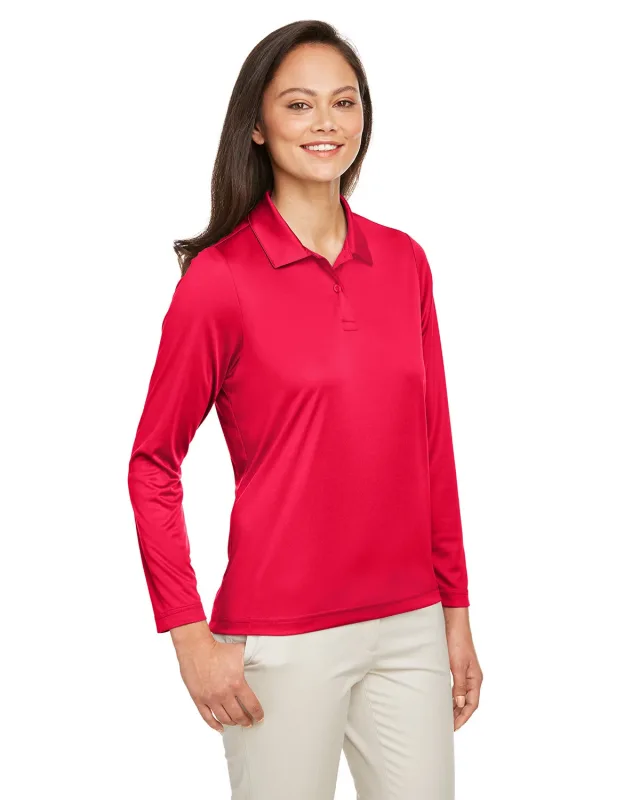 Team 365 Ladies' Zone Performance Long Sleeve Polo — view 49