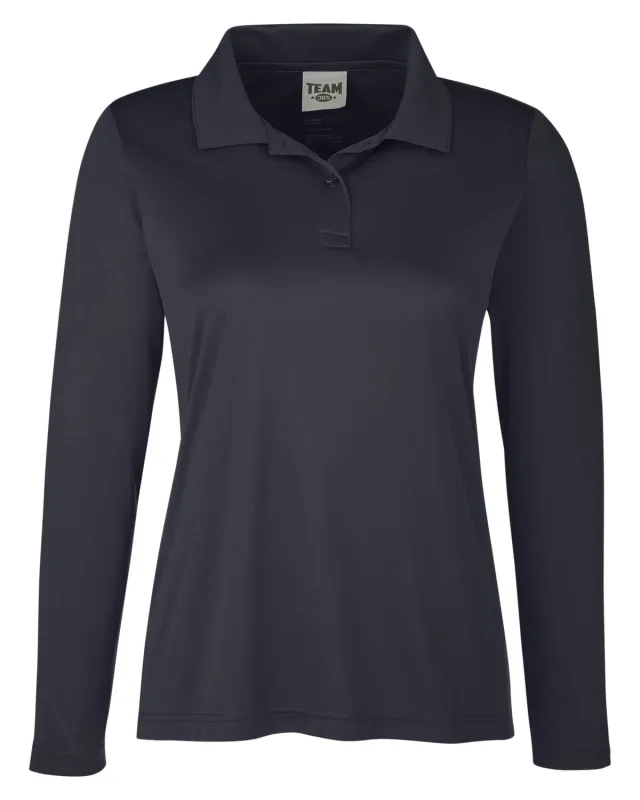 Team 365 Ladies' Zone Performance Long Sleeve Polo — view 8