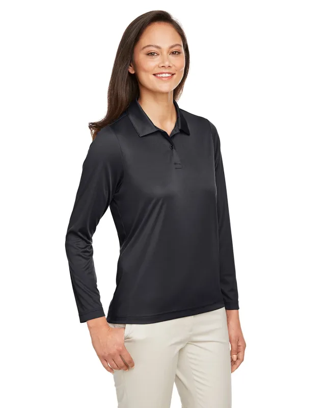 Team 365 Ladies' Zone Performance Long Sleeve Polo — view 9