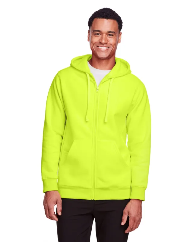 Team 365 Men's Zone HydroSport Heavyweight Full-Zip Hooded Sweatshirt — view 4