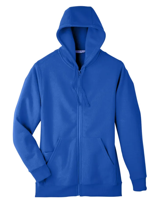 Team 365 Men's Zone HydroSport Heavyweight Full-Zip Hooded Sweatshirt — view 45