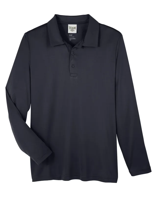 Team 365 Men's Zone Performance Long Sleeve Polo — view 3