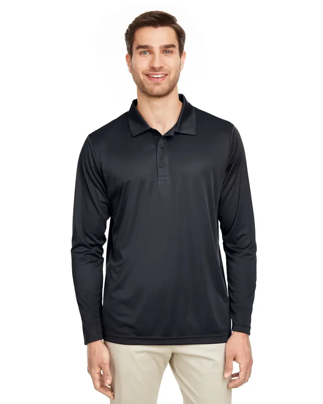 Team 365 Men's Zone Performance Long Sleeve Polo — view 4