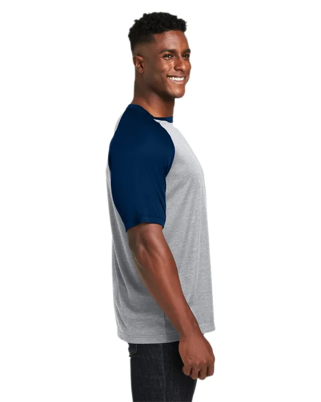 Team 365 Unisex Zone Colorblock Raglan T-Shirt — view 10