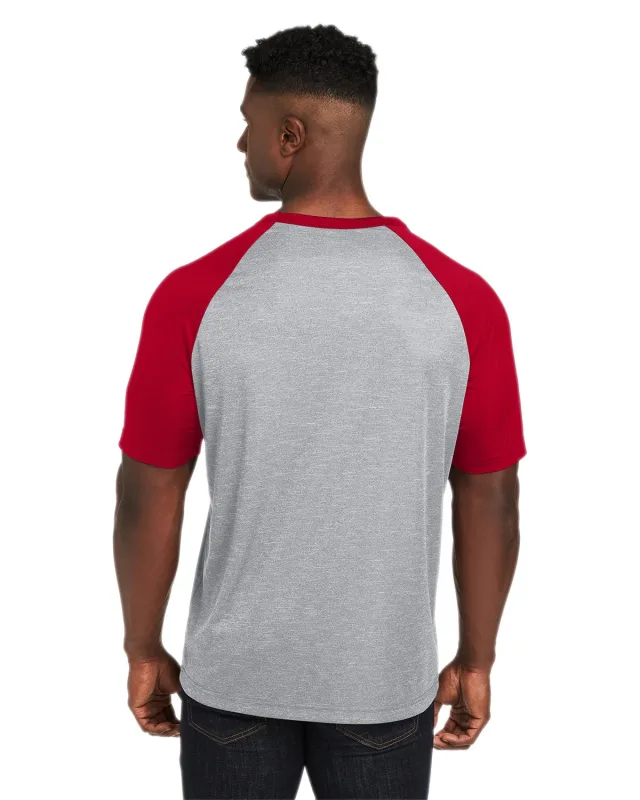 Team 365 Unisex Zone Colorblock Raglan T-Shirt — view 11