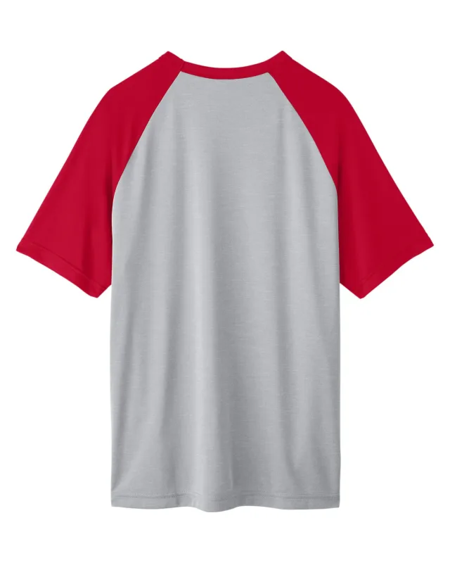 Team 365 Unisex Zone Colorblock Raglan T-Shirt — view 12