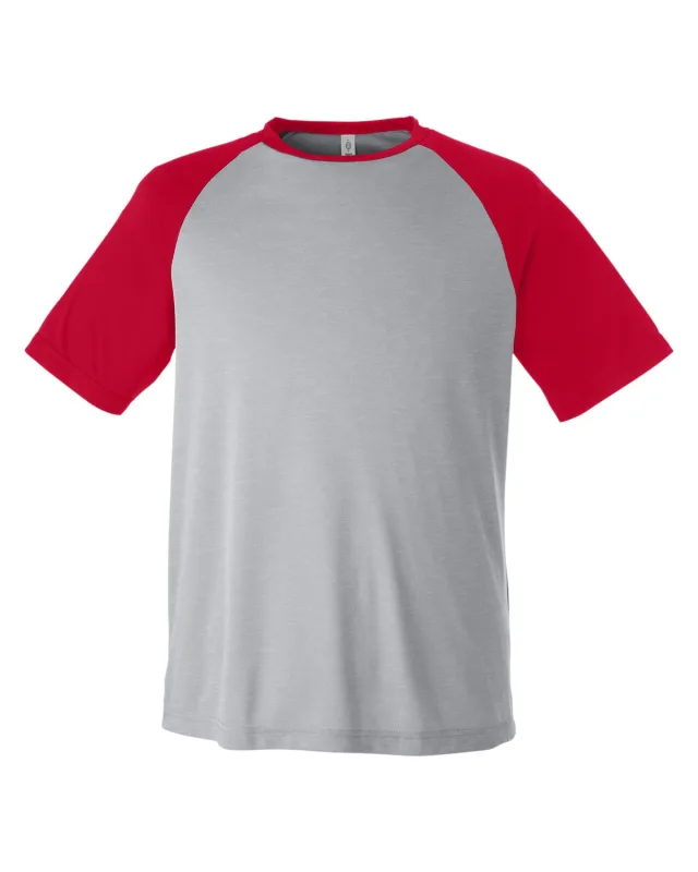 Team 365 Unisex Zone Colorblock Raglan T-Shirt — view 18
