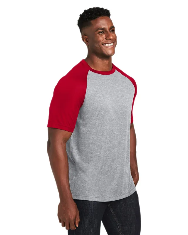 Team 365 Unisex Zone Colorblock Raglan T-Shirt — view 19