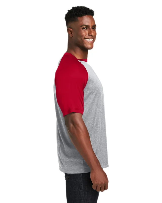 Team 365 Unisex Zone Colorblock Raglan T-Shirt — view 20