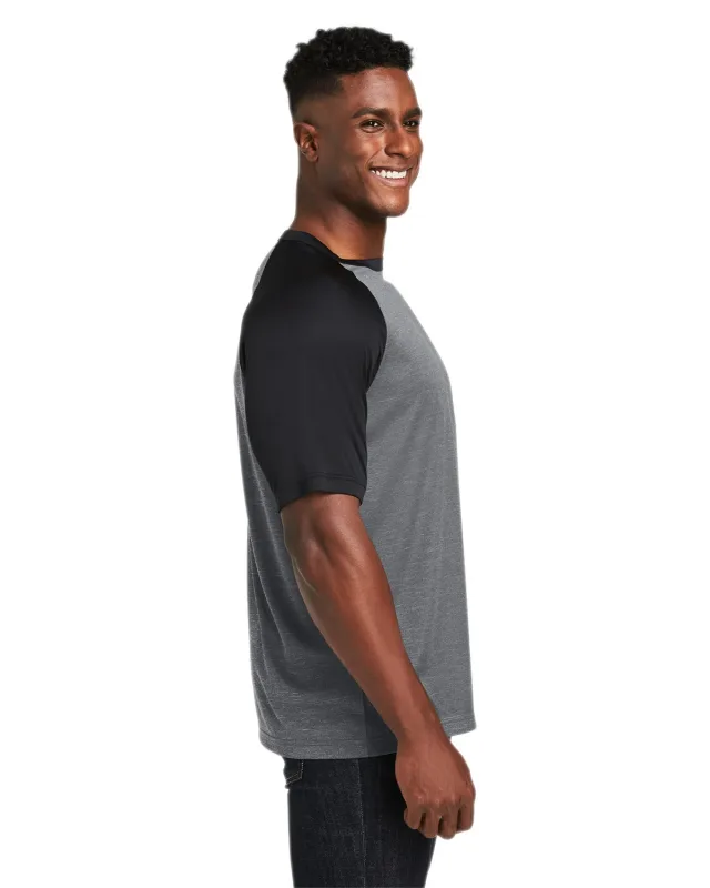 Team 365 Unisex Zone Colorblock Raglan T-Shirt — view 30