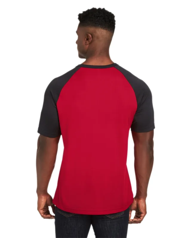 Team 365 Unisex Zone Colorblock Raglan T-Shirt — view 31