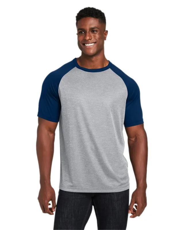 Team 365 Unisex Zone Colorblock Raglan T-Shirt — view 4