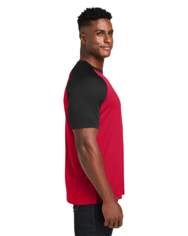 Team 365 Unisex Zone Colorblock Raglan T-Shirt — view 40