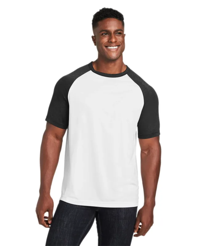 Team 365 Unisex Zone Colorblock Raglan T-Shirt — view 44