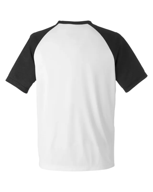 Team 365 Unisex Zone Colorblock Raglan T-Shirt — view 45