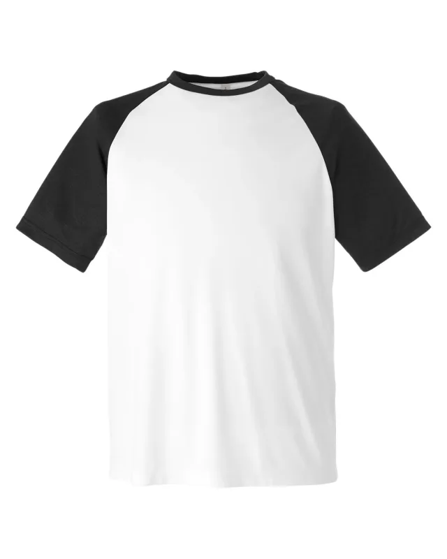 Team 365 Unisex Zone Colorblock Raglan T-Shirt — view 48