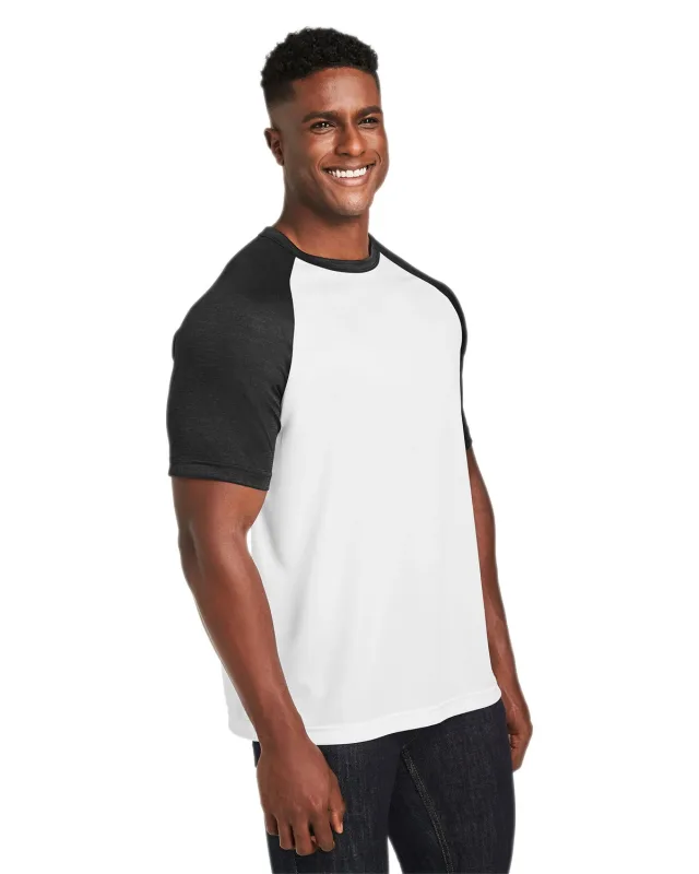 Team 365 Unisex Zone Colorblock Raglan T-Shirt — view 49