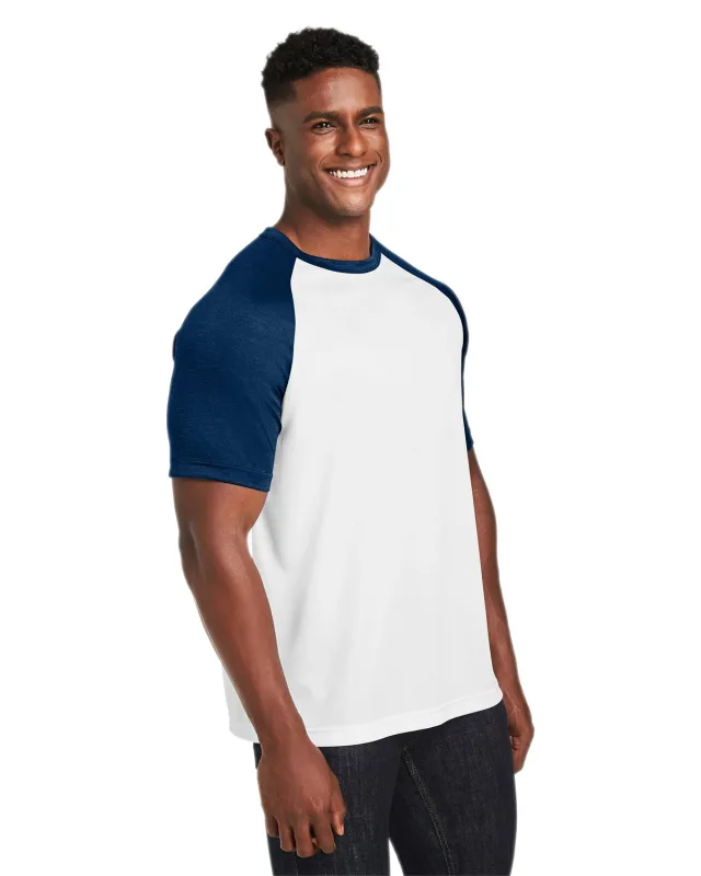 Team 365 Unisex Zone Colorblock Raglan T-Shirt — view 59