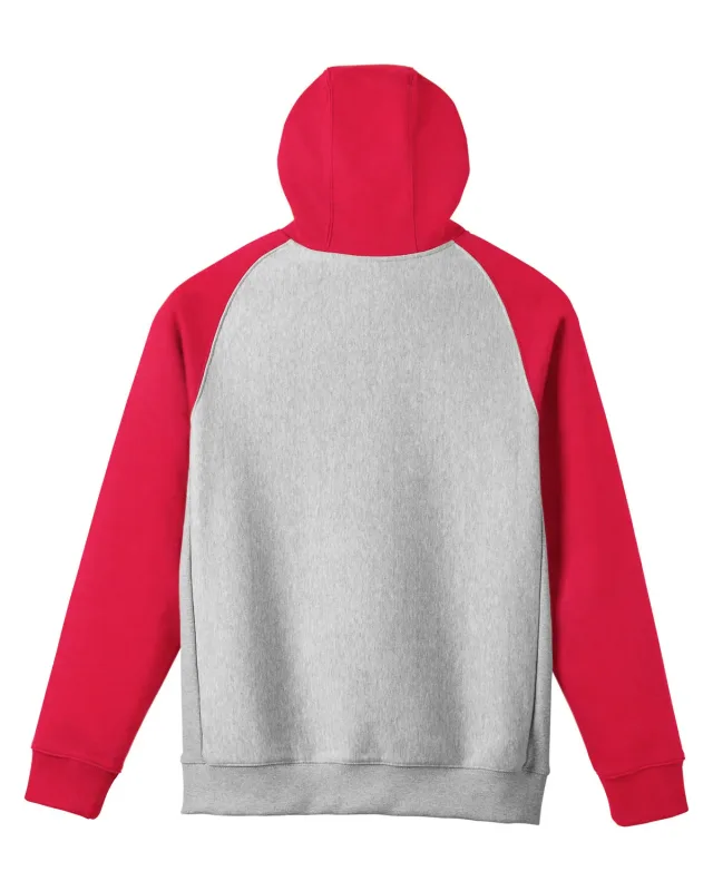 Team 365 Unisex Zone HydroSport Heavyweight Colorblock Hooded Sweatshirt — view 12
