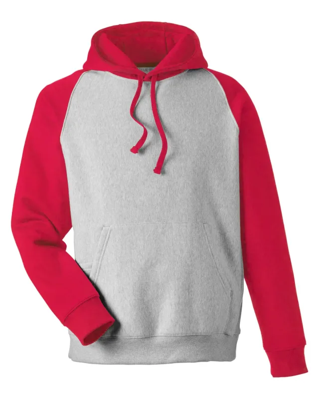 Team 365 Unisex Zone HydroSport Heavyweight Colorblock Hooded Sweatshirt — view 18