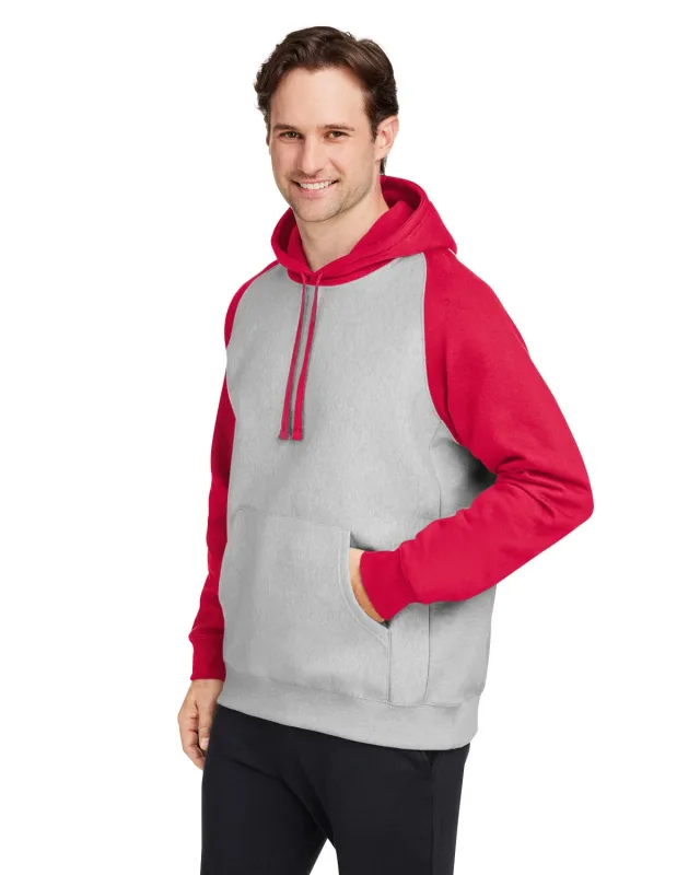 Team 365 Unisex Zone HydroSport Heavyweight Colorblock Hooded Sweatshirt — view 19