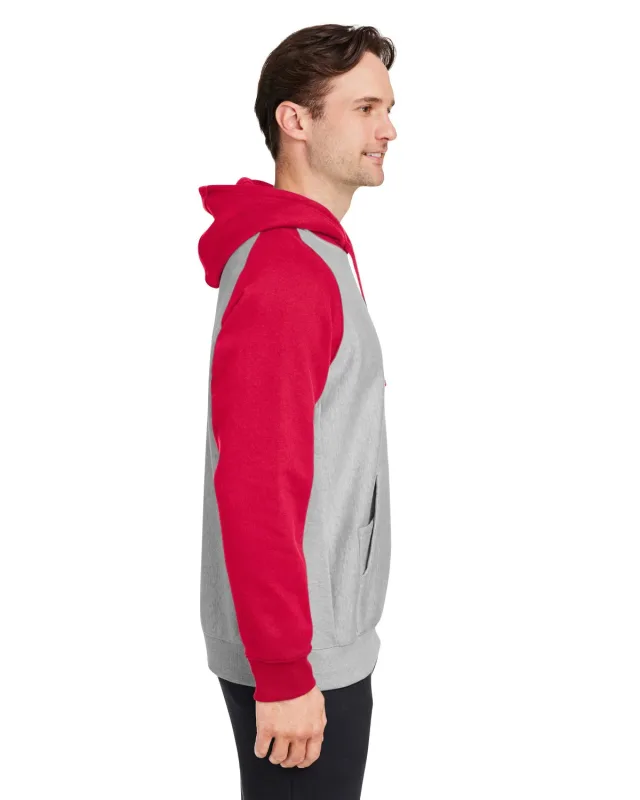 Team 365 Unisex Zone HydroSport Heavyweight Colorblock Hooded Sweatshirt — view 20