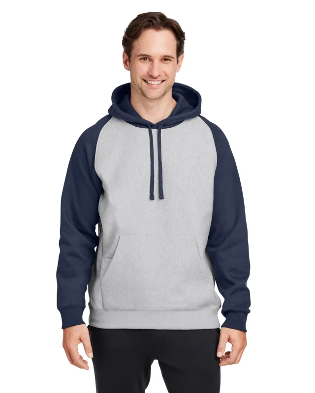 Team 365 Unisex Zone HydroSport Heavyweight Colorblock Hooded Sweatshirt — view 4