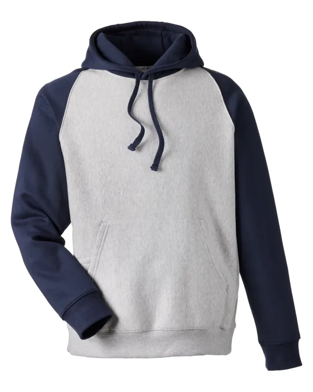 Team 365 Unisex Zone HydroSport Heavyweight Colorblock Hooded Sweatshirt — view 8