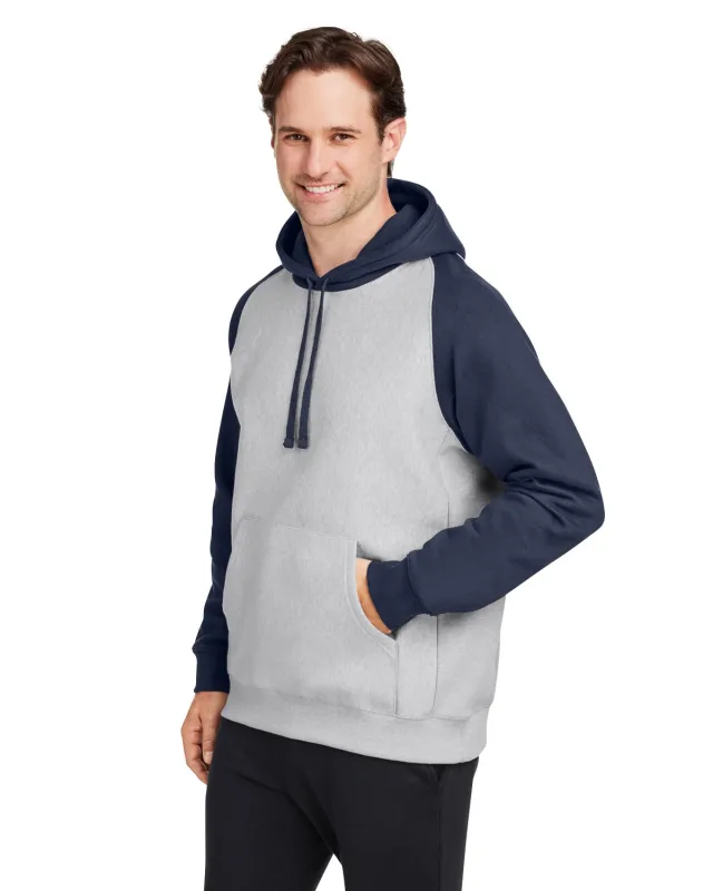 Team 365 Unisex Zone HydroSport Heavyweight Colorblock Hooded Sweatshirt — view 9
