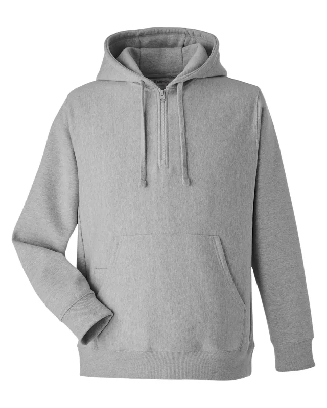 Team 365 Unisex Zone HydroSport  Heavyweight Quarter-Zip Hooded Sweatshirt — view 28