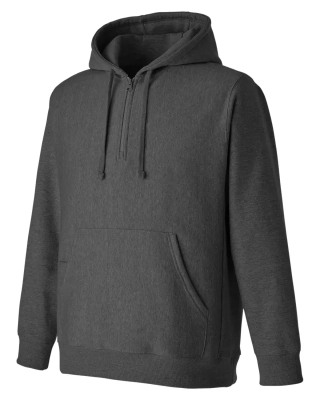 Team 365 Unisex Zone HydroSport  Heavyweight Quarter-Zip Hooded Sweatshirt — view 36