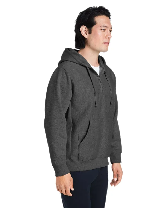 Team 365 Unisex Zone HydroSport  Heavyweight Quarter-Zip Hooded Sweatshirt — view 39